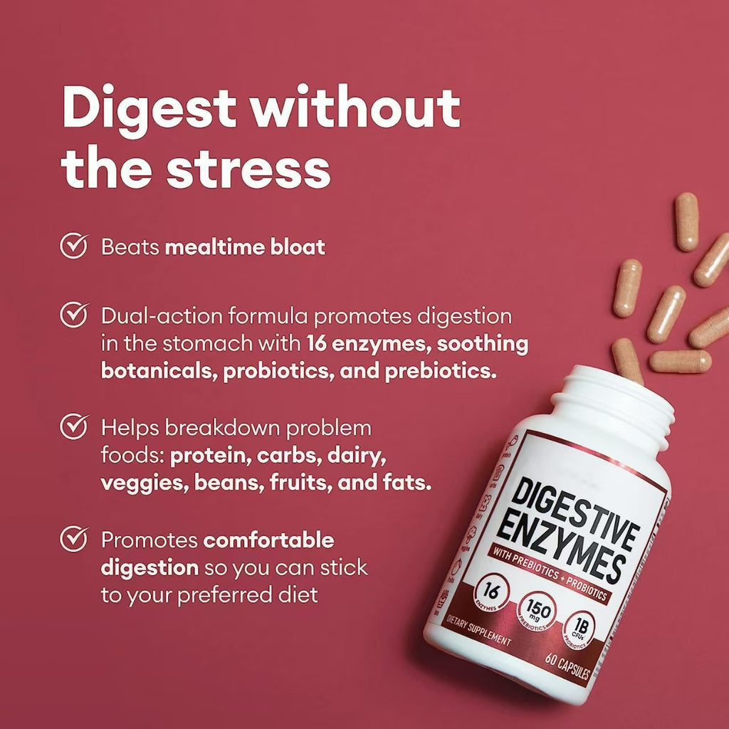 BIOSTRYDE Gut Balance™ Digestive Enzyme & Probiotic Capsules